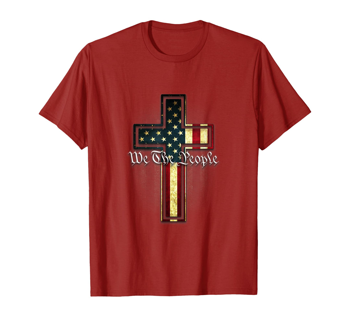 We The People Patriotic American Constitution Cross T-Shirt