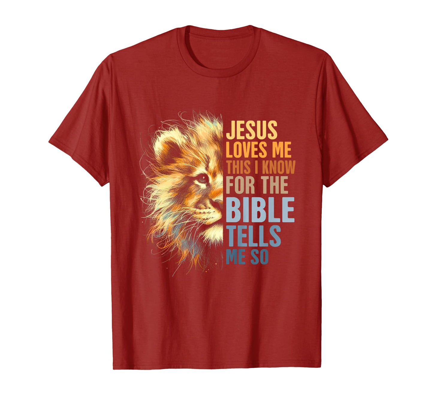 Kids Lion Christian Religious Baby Jesus Loves Me This I Know T-Shirt