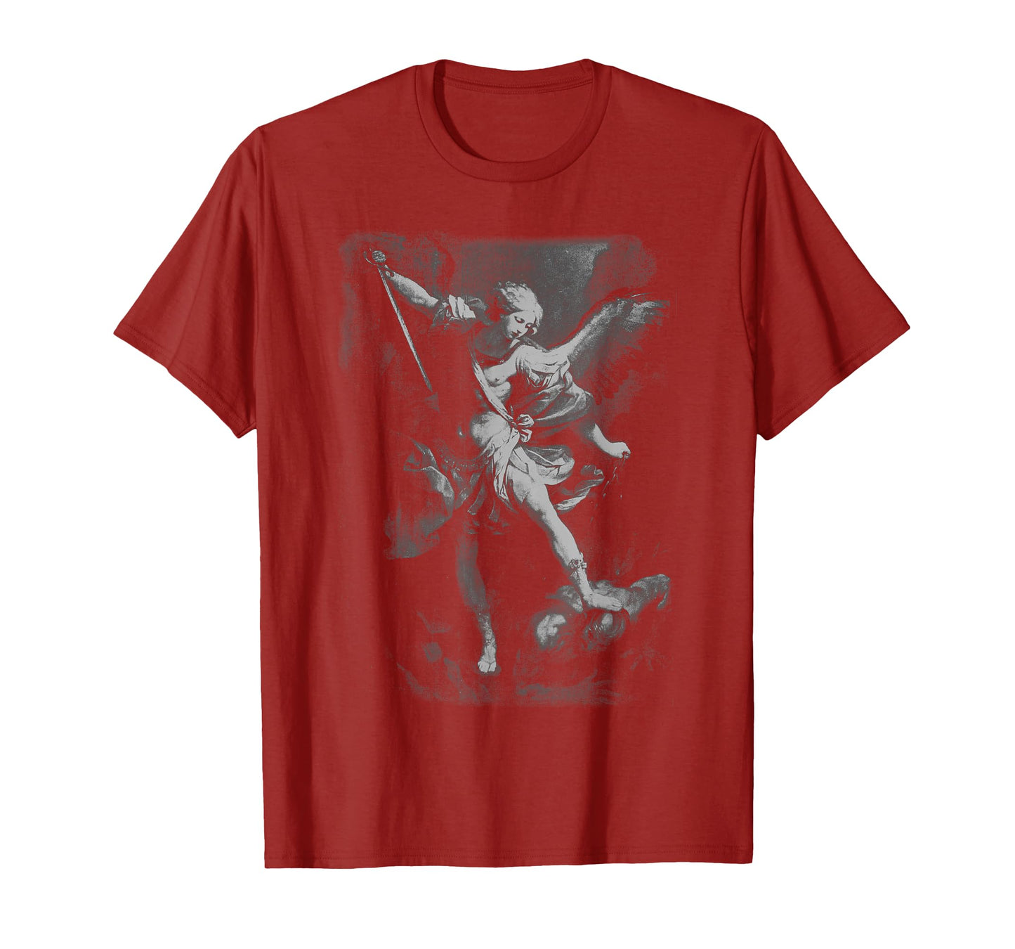 Saint Michael the Archangel Defeating Satan Christian T-Shirt