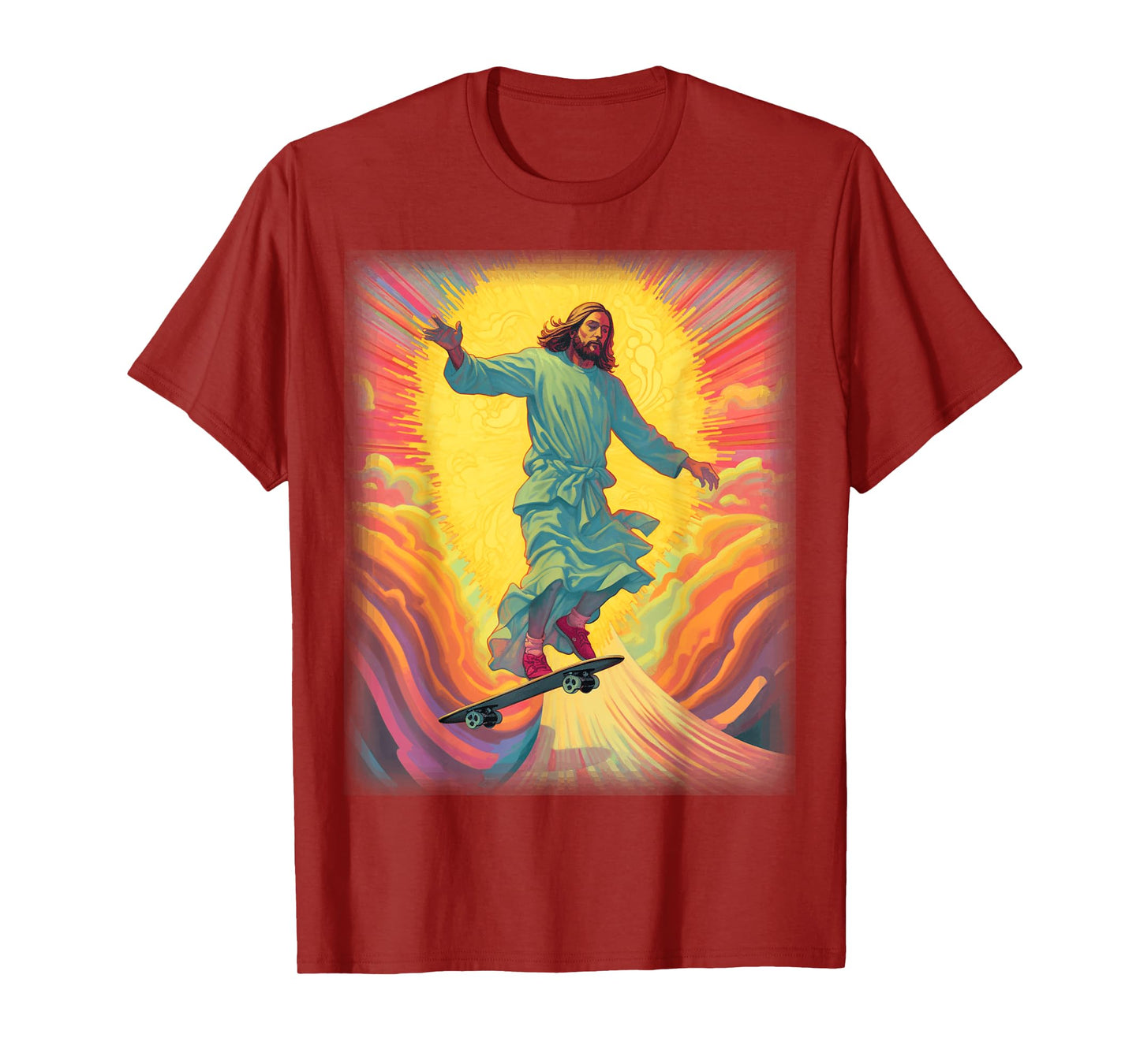 Jesus Skateboarder Heaven Skateboard Christian Skateboarding T-Shirt