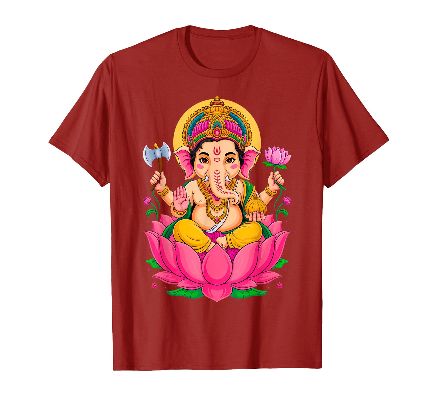 Hindou Ganesh Puja Elephant God India Méditation Yoga Murti T-Shirt