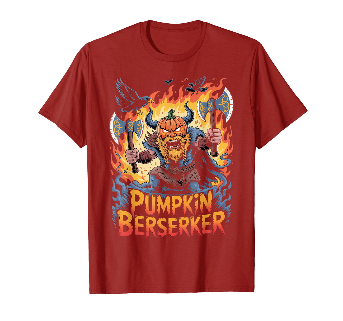 Viking Halloween Pumpkin Berserker T-Shirt