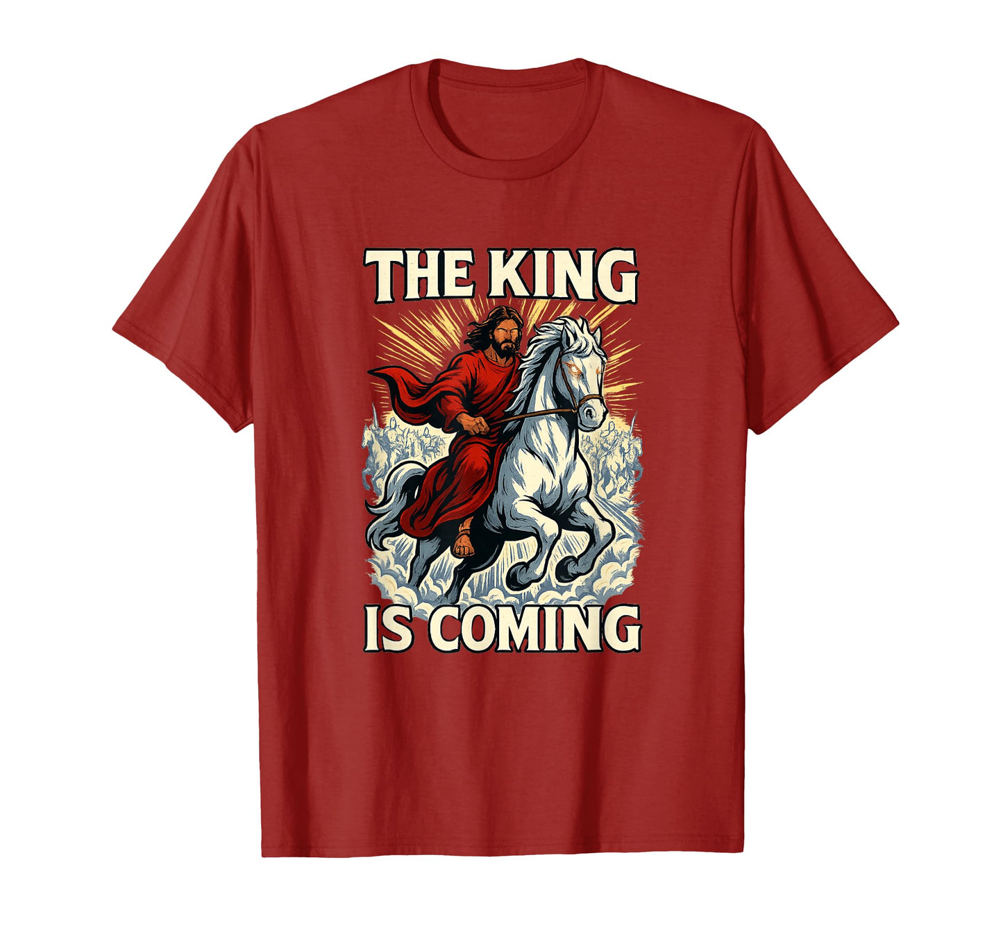 The King is Coming Revelation Bold Christian Art T-Shirt