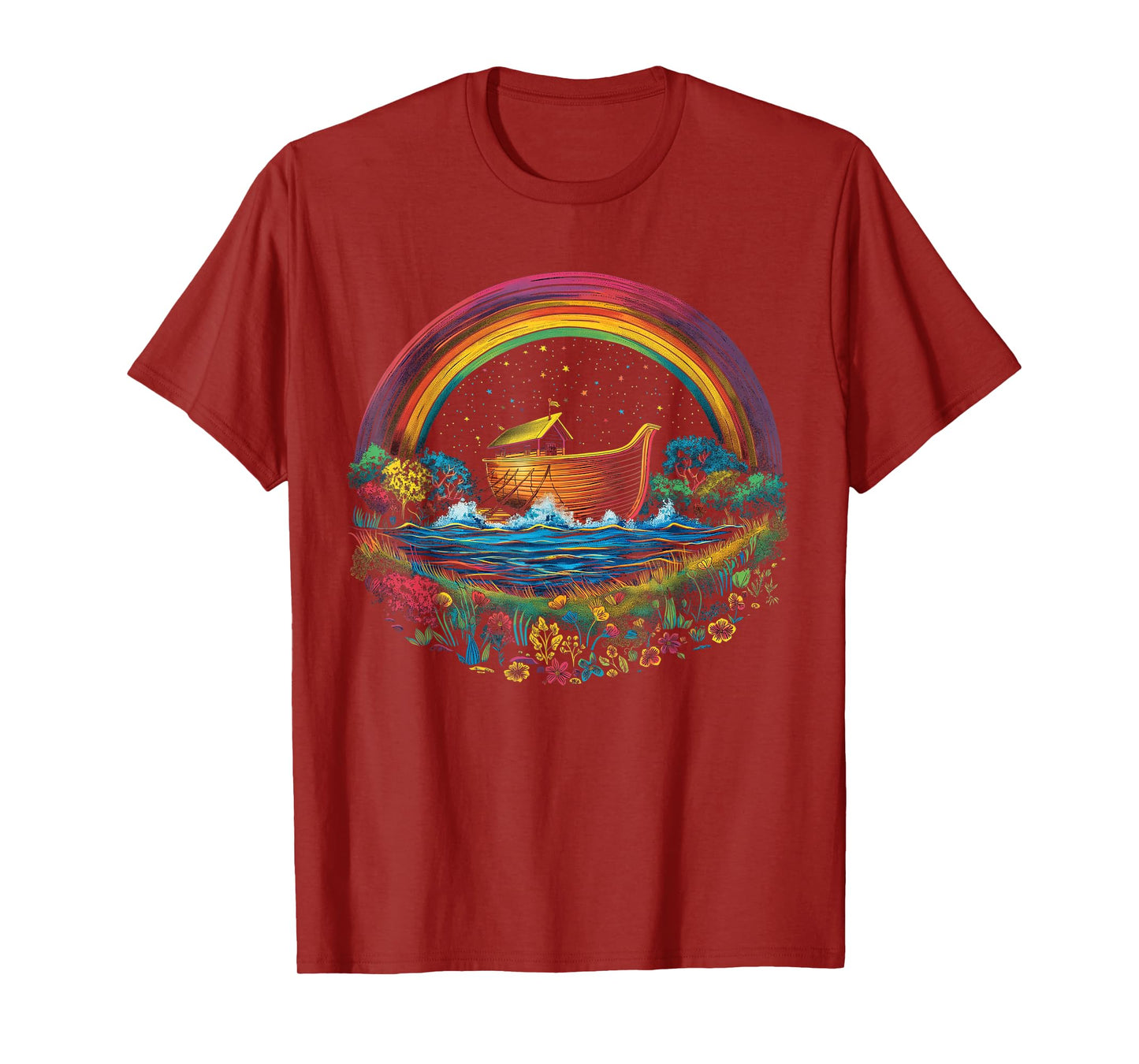Noah's Ark Christian Rainbow Popart - Religious Catholic T-Shirt