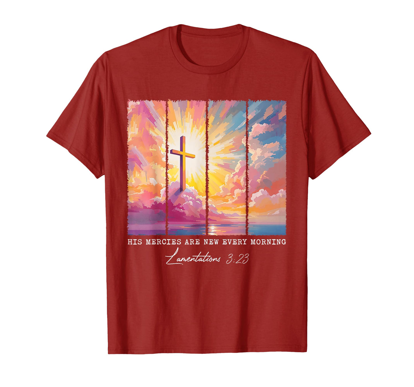 His Mercies Are New Every Morning Christian Bible Verse God T-Shirt