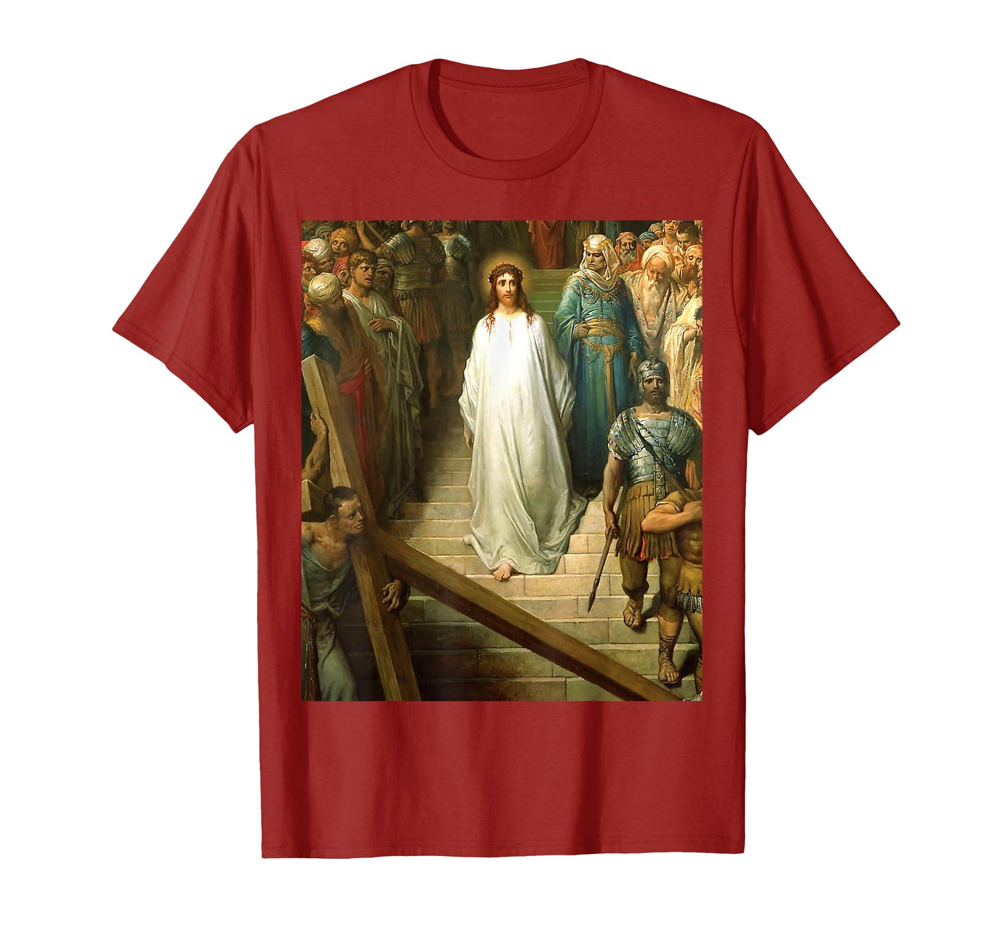 Christ leaving the Praetorium Painting by Gustave Dore T-Shirt