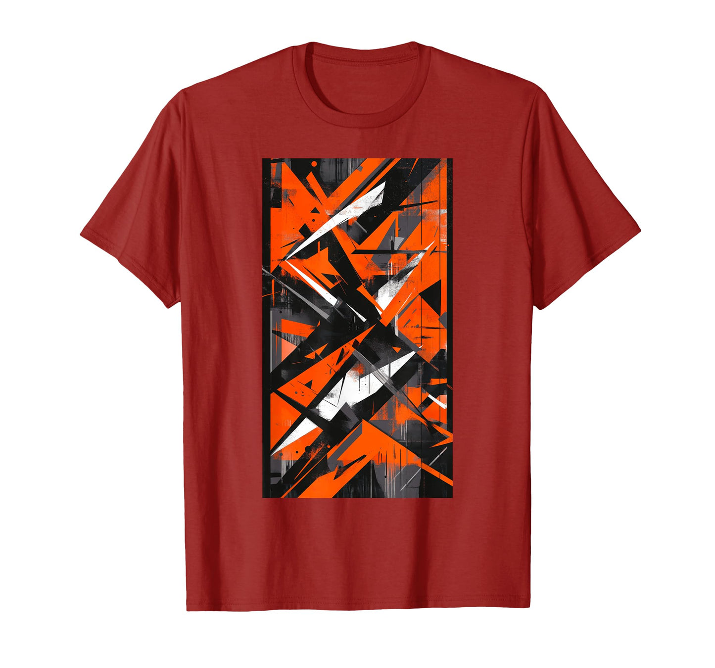 Orange Geometric Art Sharp Abstract art Modern T-Shirt