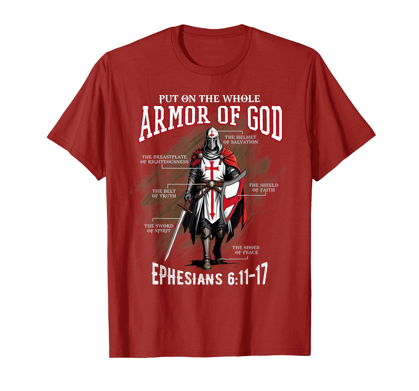 Full Armor of God Men Women Kids Christian Bible Verse Gift T-Shirt