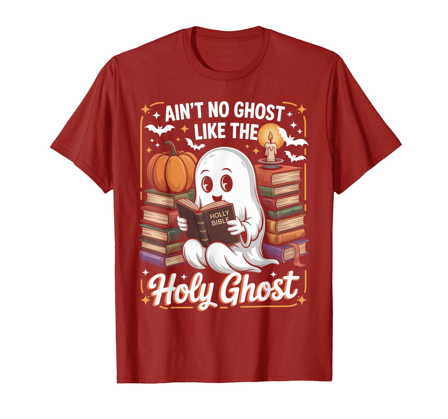 Retro Aint No Ghost Like The Holy Ghost Christian Halloween T-Shirt