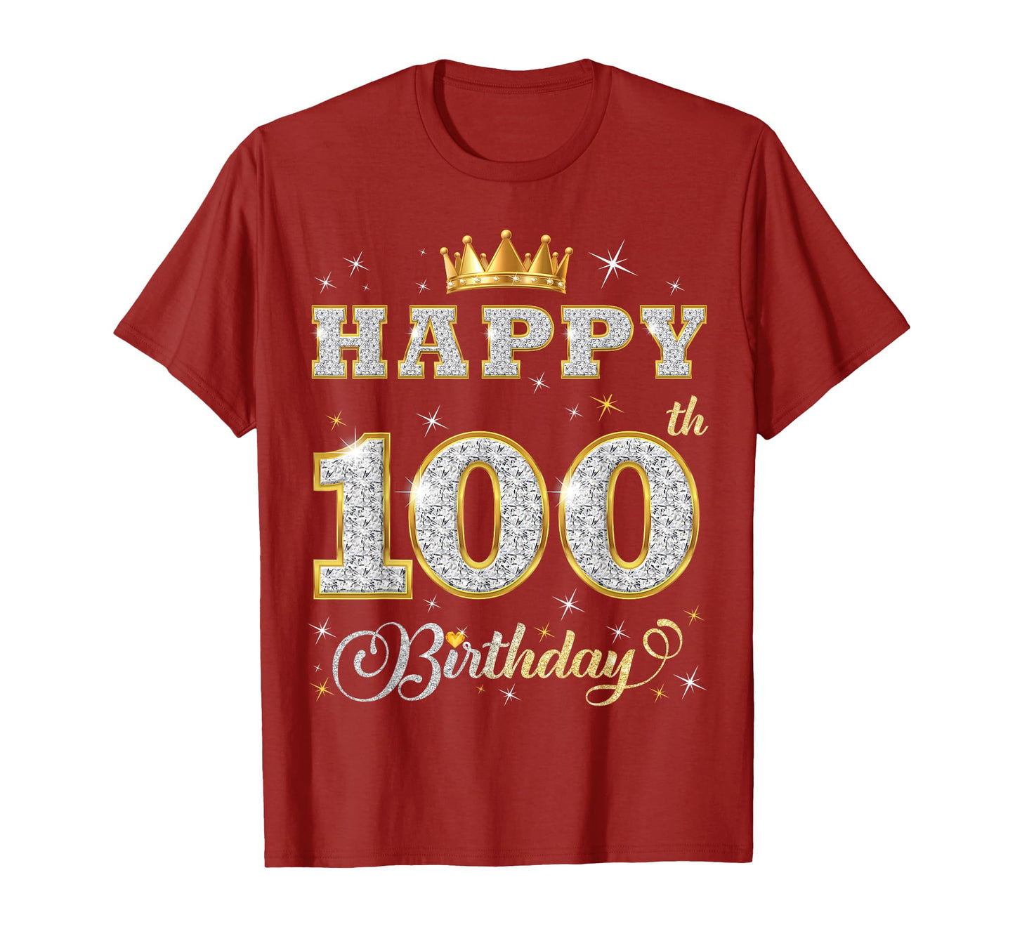 Happy 100th Birthday 100 Years Old Women Men Birthday Party T-Shirt