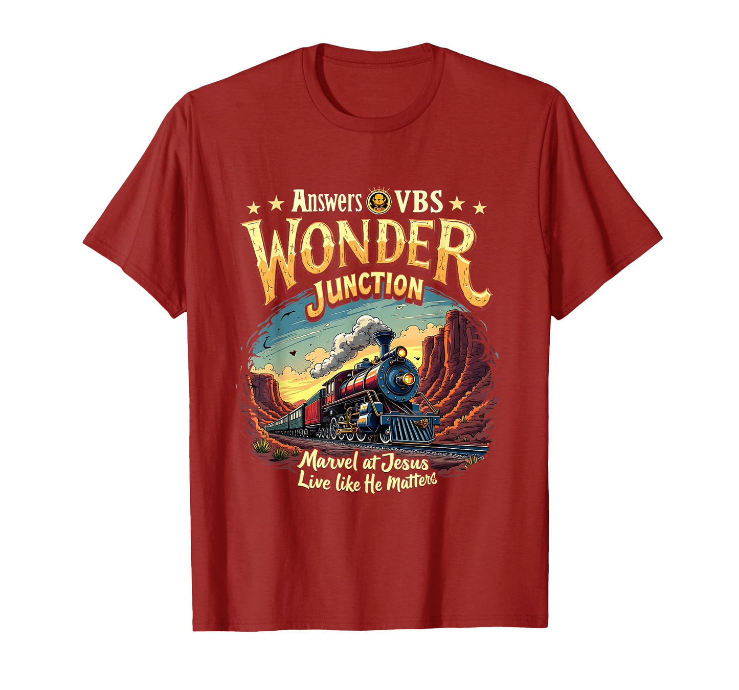 Vintage Wonder Junction VBS Train Theme Christian Costume T-Shirt