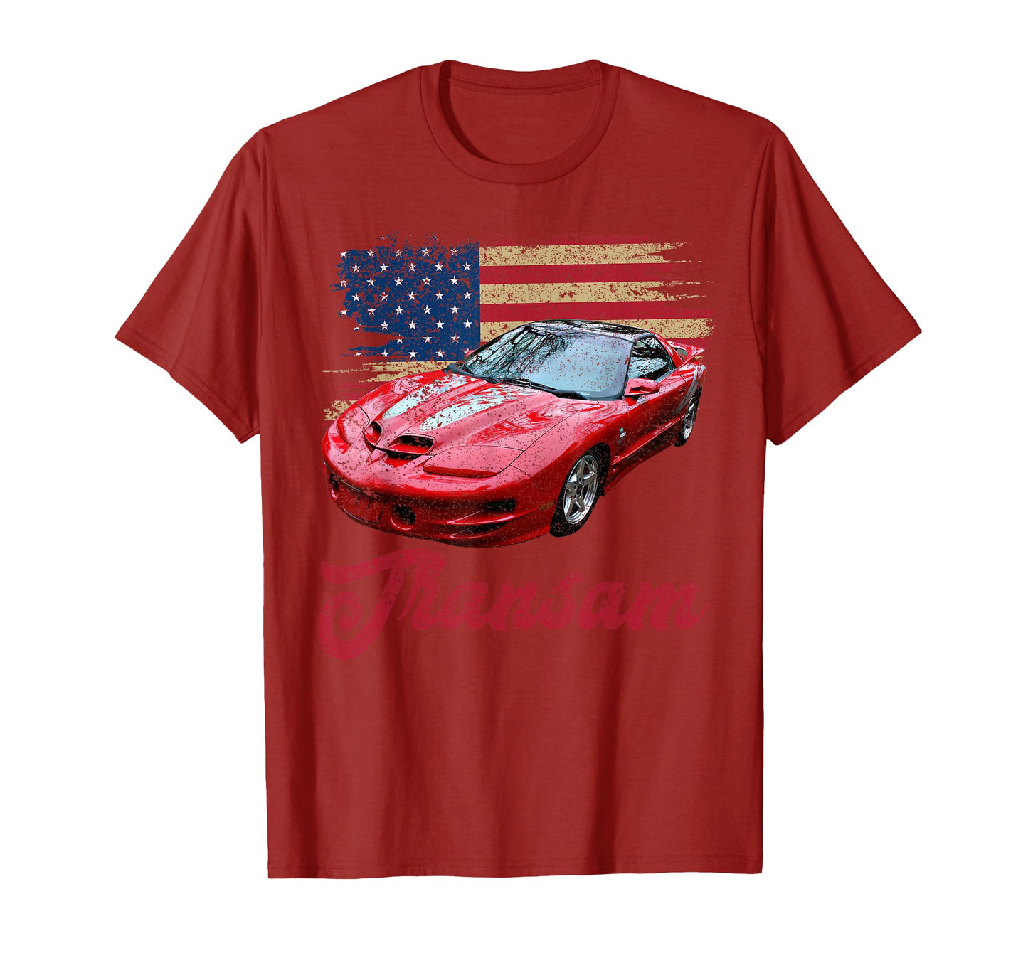 American Flag Style 4th gen Trans Am Old School Muscle Car T-Shirt