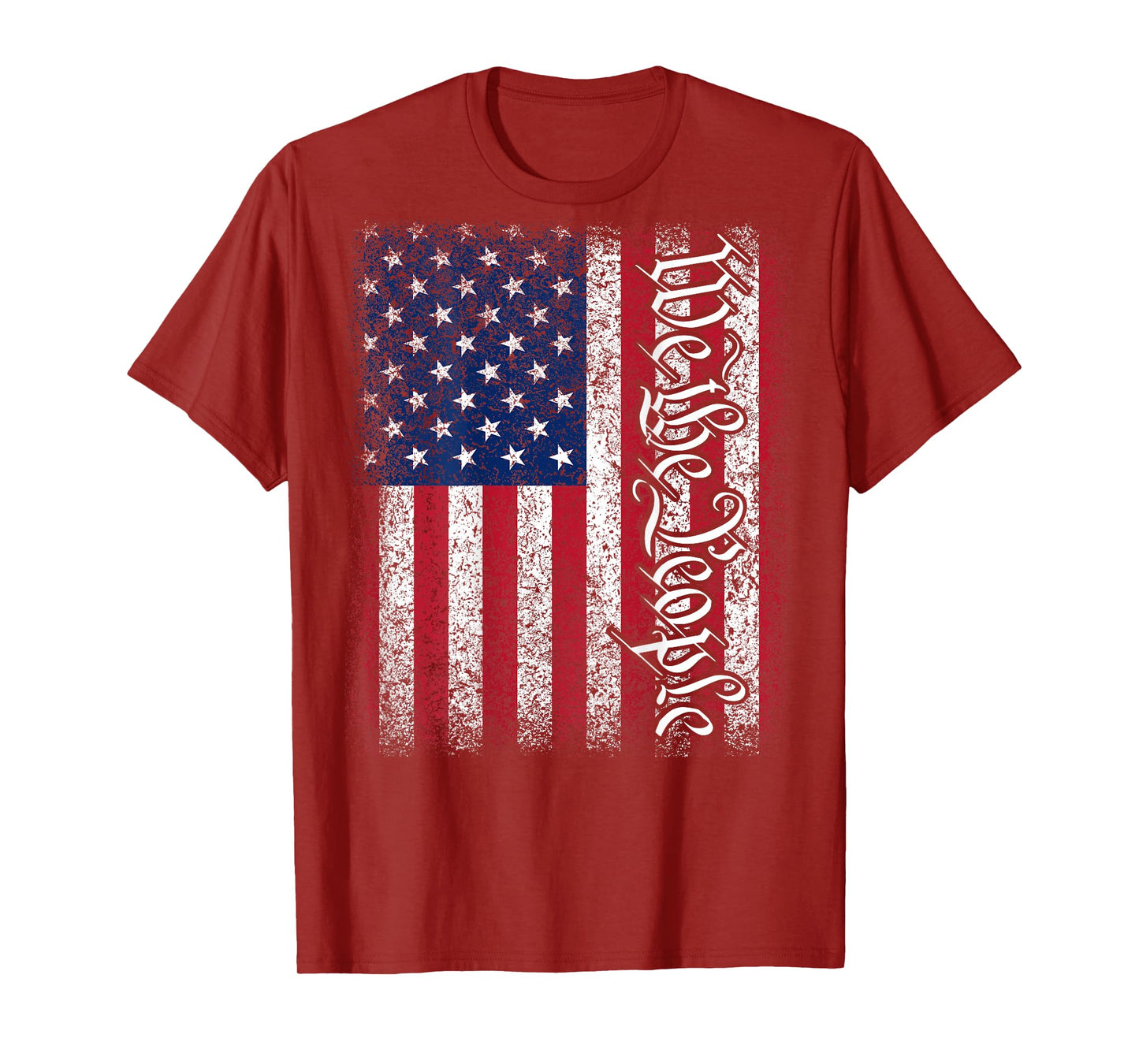 (Art on Back) American USA Flag We The People Patriotic T-Shirt