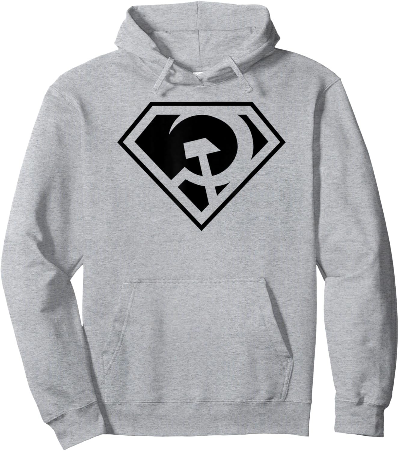 Super communist red child sun heroic hammer sickle black Hoodie - Hoodie | Ash