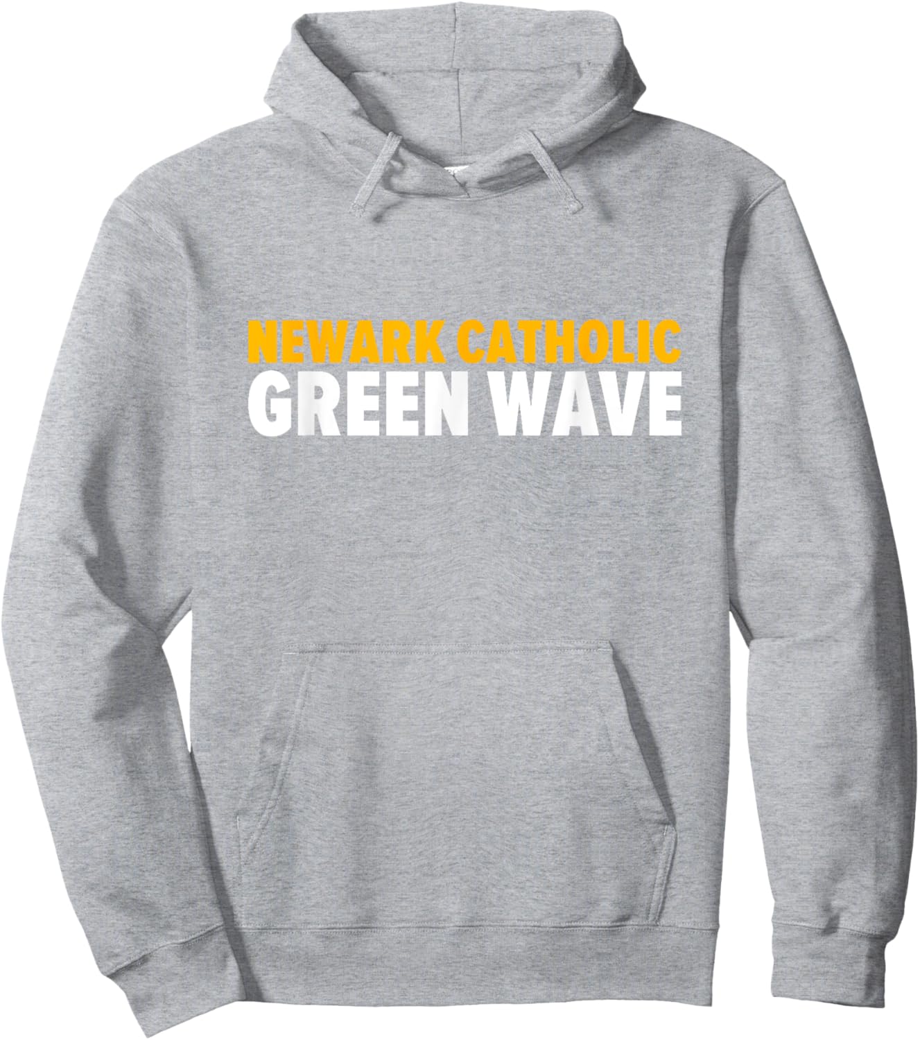 Newark Catholic Green Wave Bold Hoodie - Hoodie | Ash