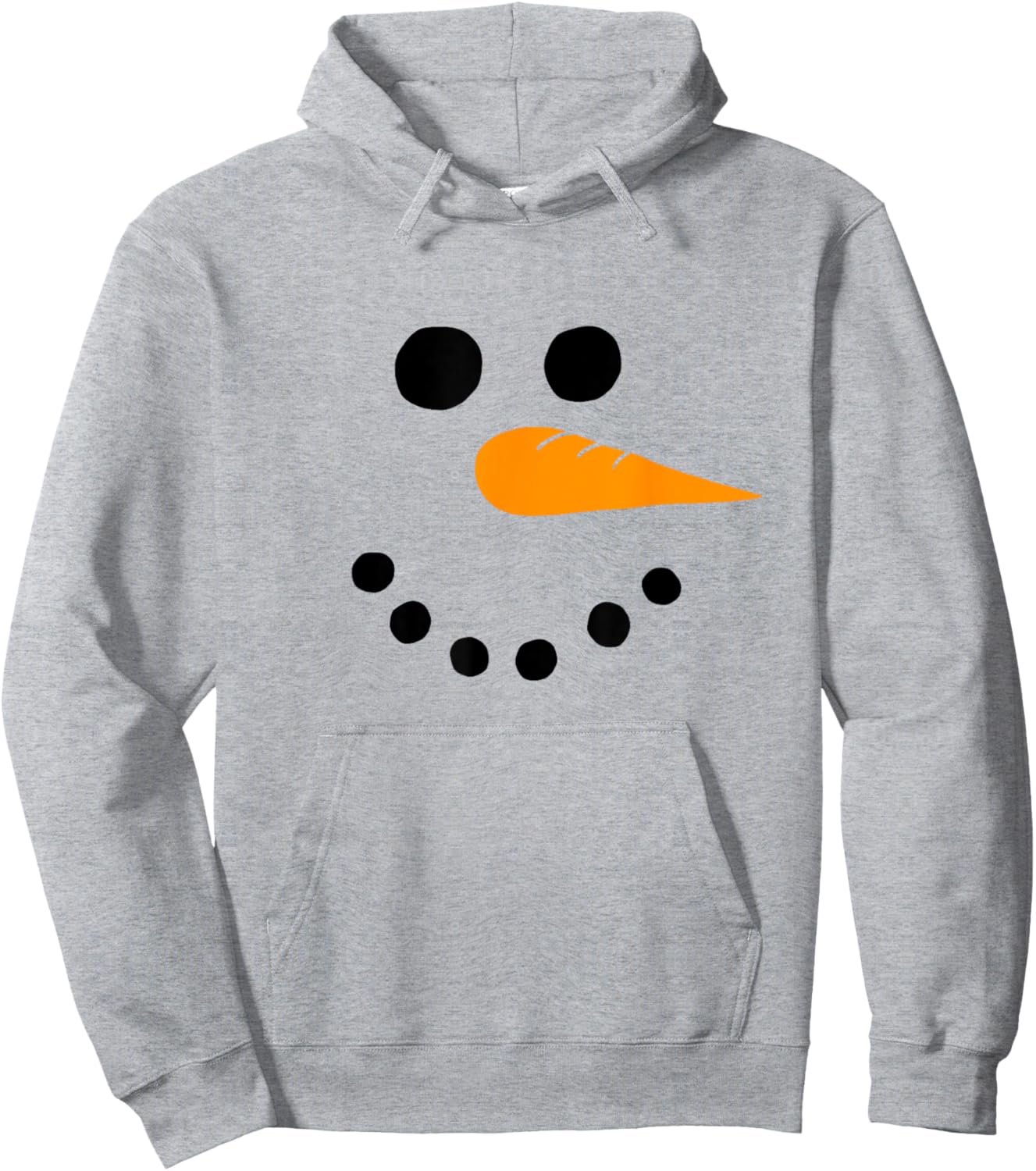 Snowman Face Hoodie - Hoodie | Ash