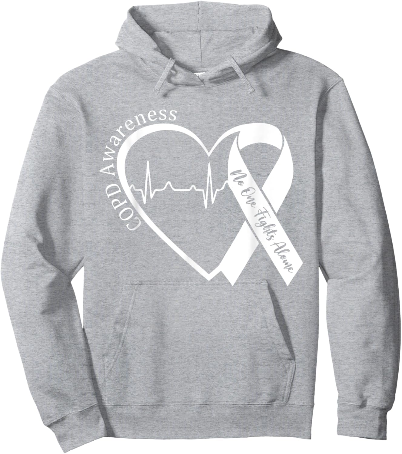 COPD Chronic Obstructive Pulmonary Disease Awareness Month Hoodie - Hoodie | Ash