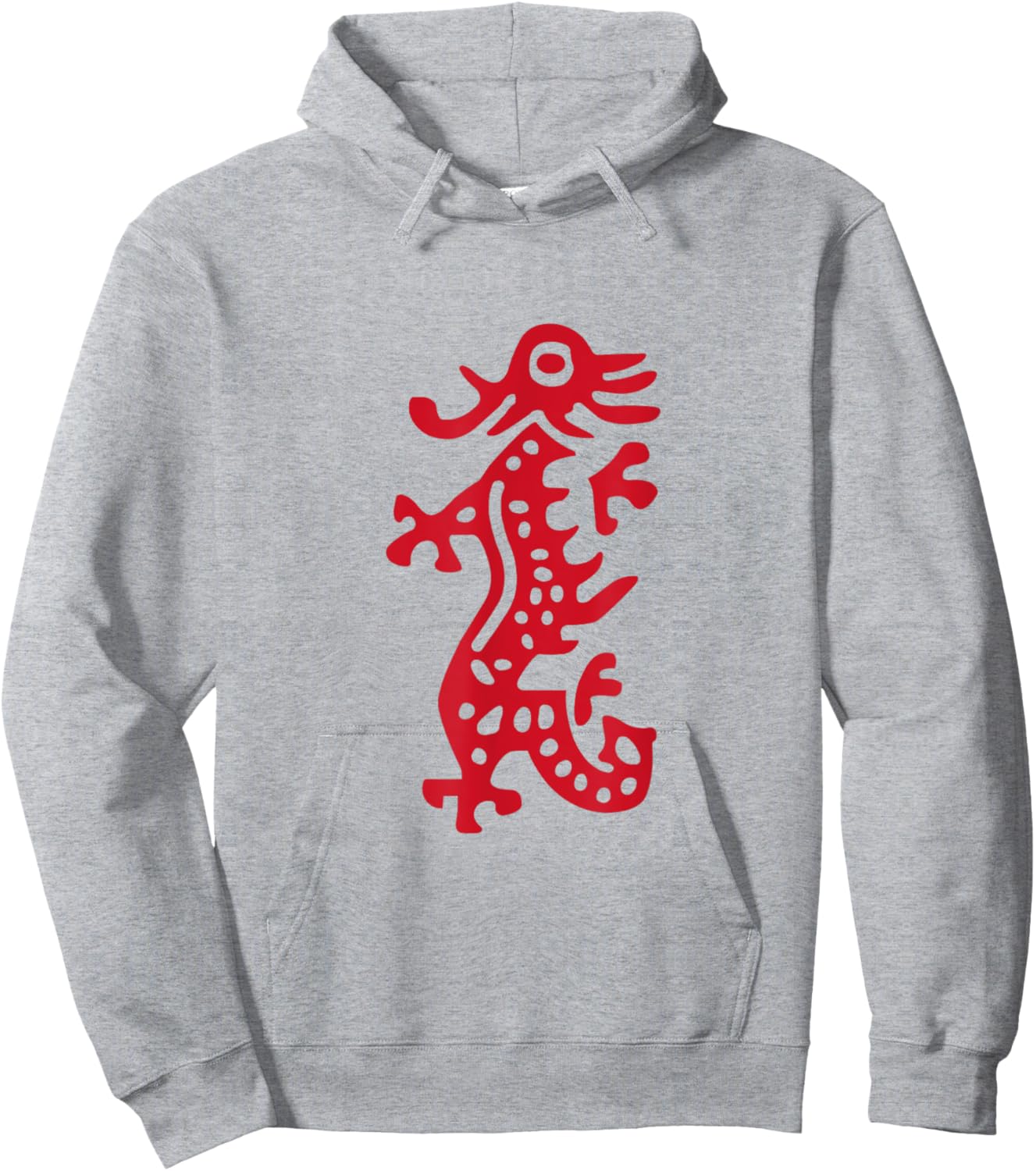 Chinese Mah Jong Red Dragon Tile Mahjong Costume Hoodie - Hoodie | Ash