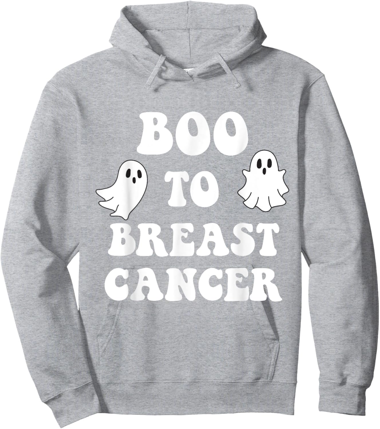 Boo to Breast Cancer Awareness Month Pink Ribbon Women Hoodie - Hoodie | Ash