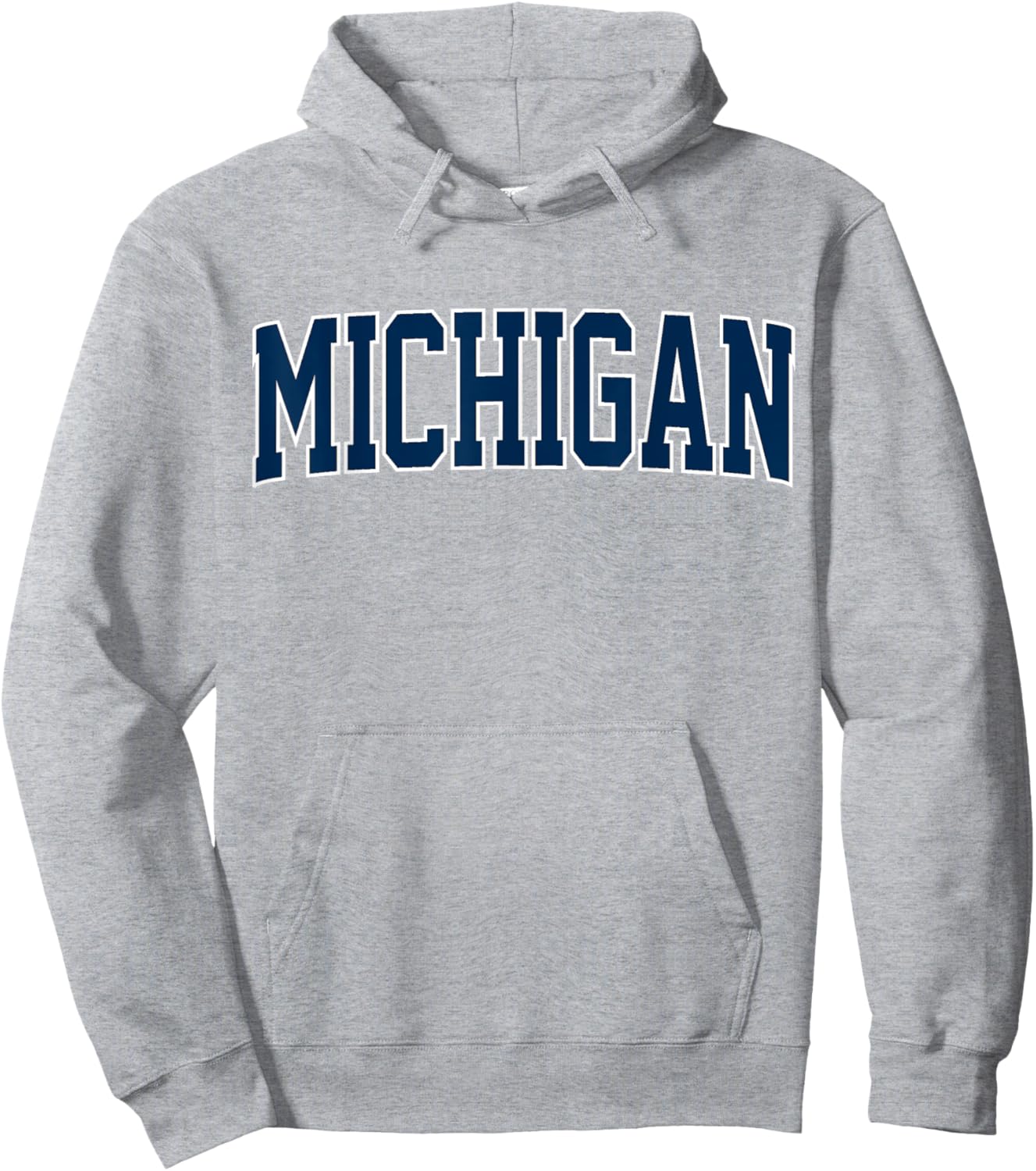 Vintage Michigan Look Blue Maize Men Retro Gold Michigan Hoodie - Hoodie | Ash