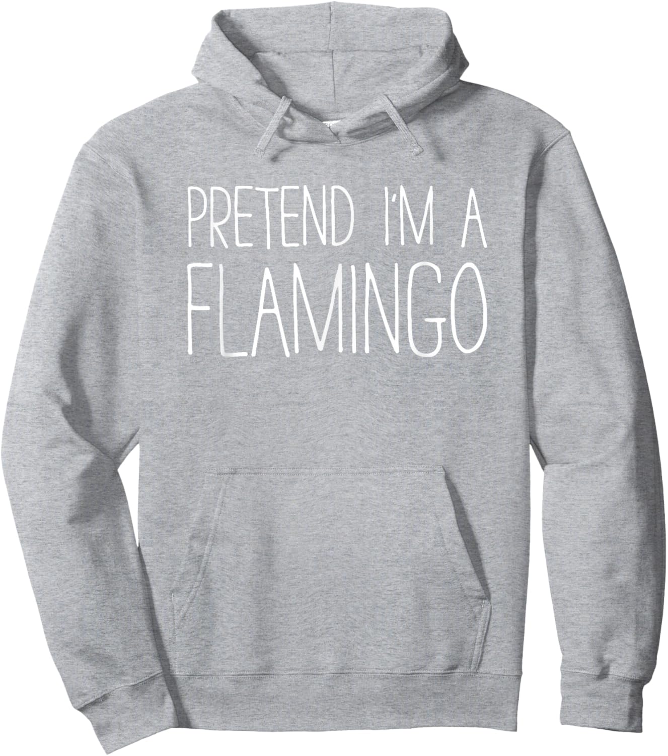 Pretend I'm A Flamingo Shirt Adult Kids Men Women Costume Hoodie - Hoodie | Ash