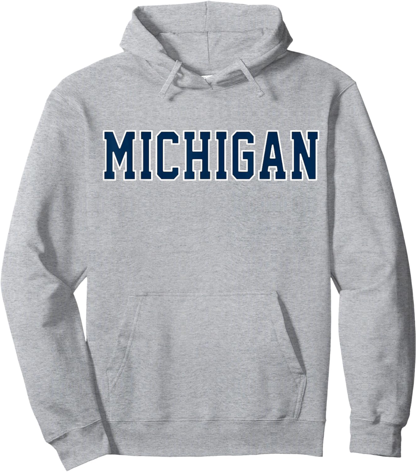 Vintage Michigan Look Blue Maize Men Retro Gold Michigan Hoodie - Hoodie | Ash