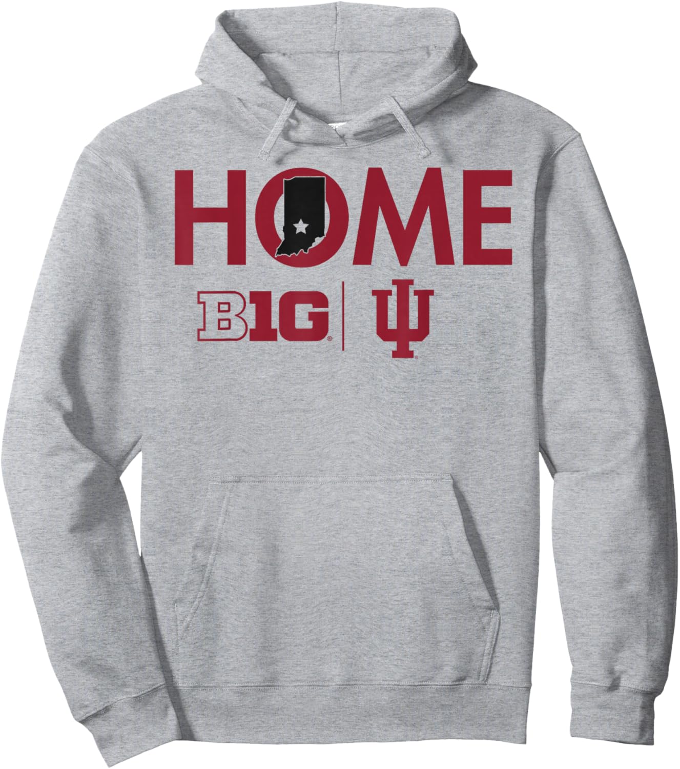 Indiana Hoosiers Big 10 Home White Officially Licensed Hoodie - Hoodie | Ash