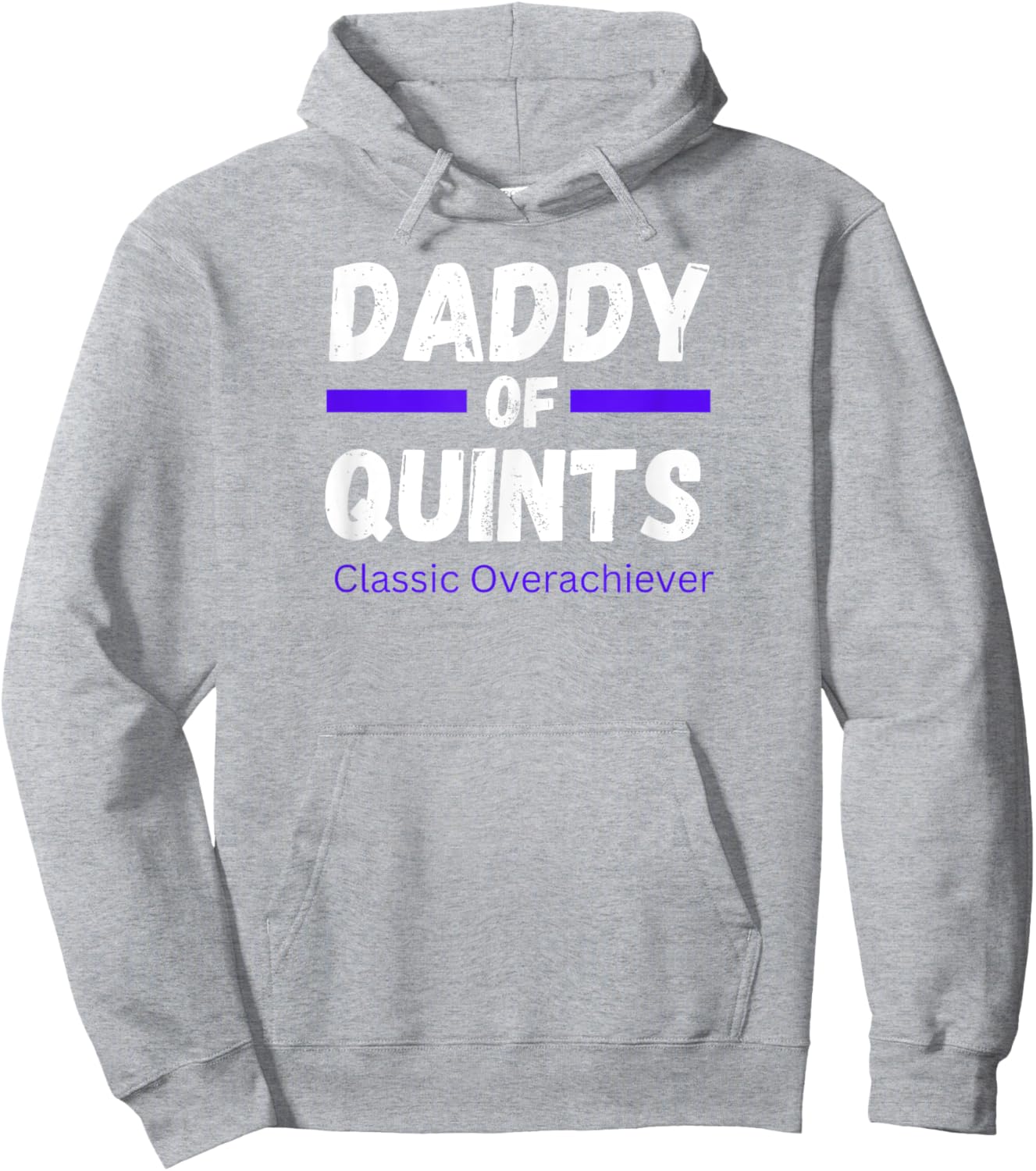 Funny Daddy Of Quints Father of Quintuplets Quintuplet Dad Hoodie - Hoodie | Ash