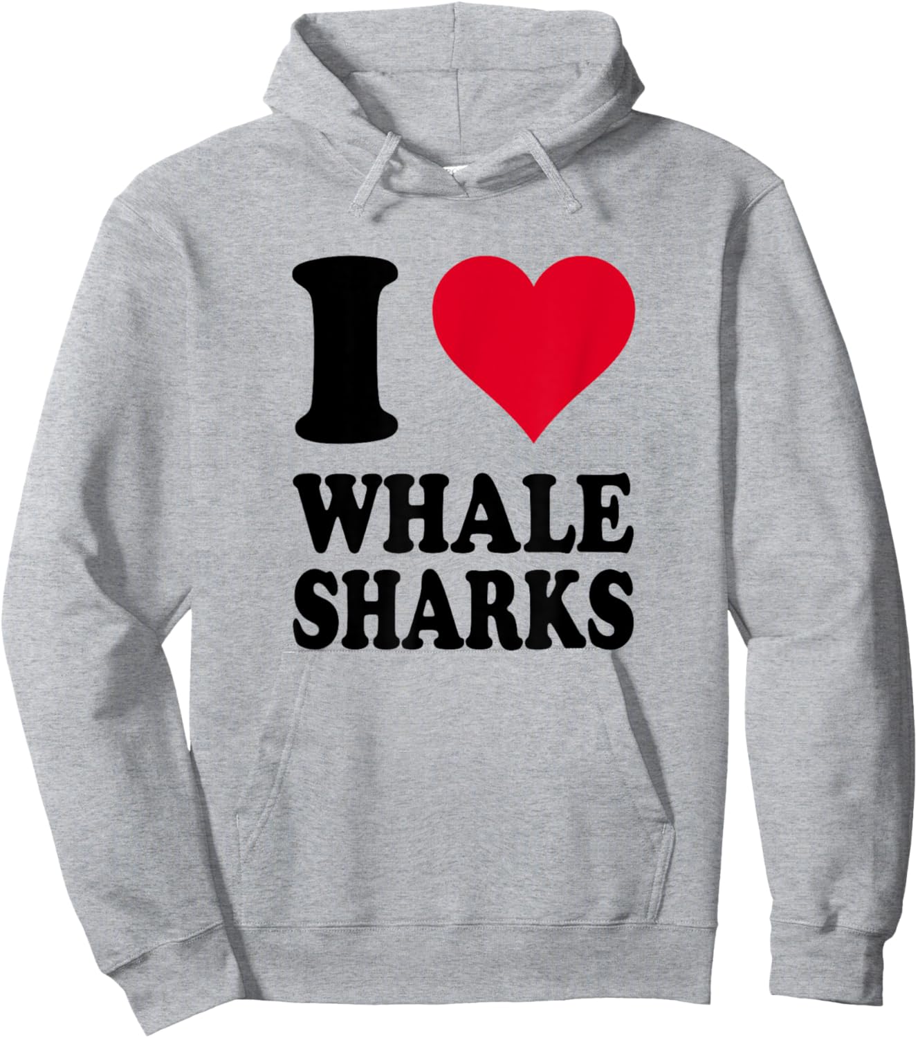 Red Heart I Love Whale Sharks Hoodie - Hoodie | Ash