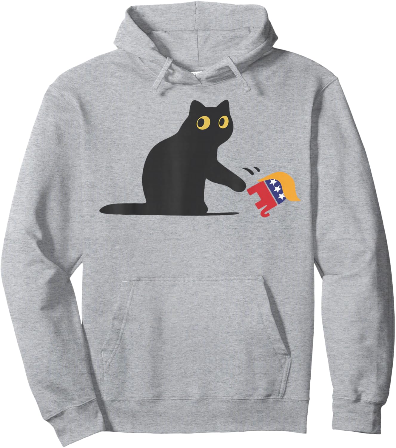 Cat Ladies for Kamala Harris Donald Trump 2024 Sarcastic Hoodie - Hoodie | Ash