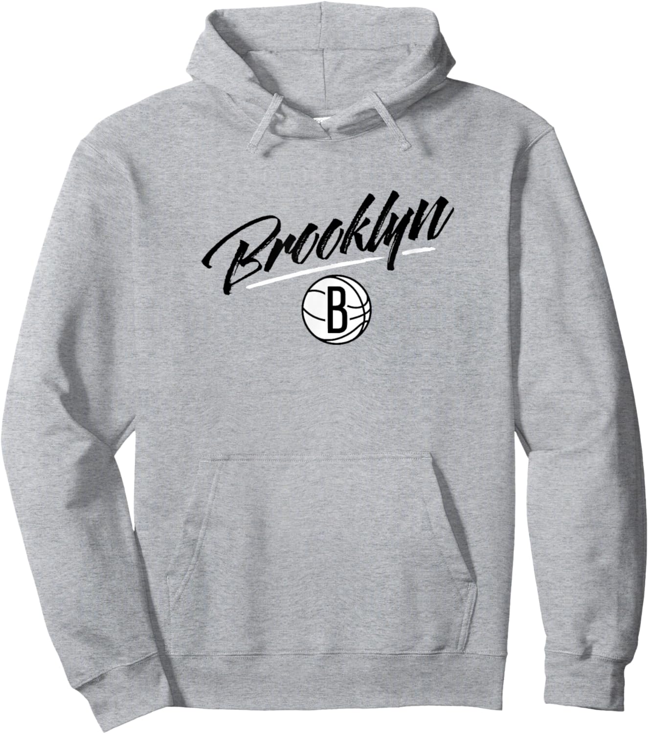 NBA - Brooklyn Nets Marker Script Logo Hoodie - Hoodie | Ash
