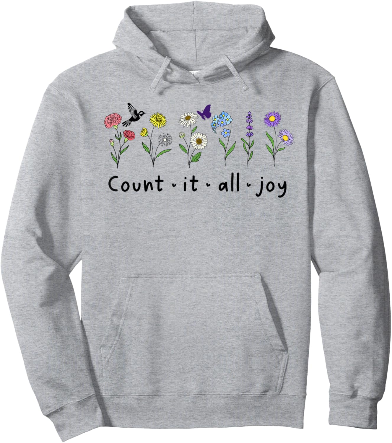 Count It All Joy Christian Bible Verse God Quotes James 1:2 Hoodie - Hoodie | Ash