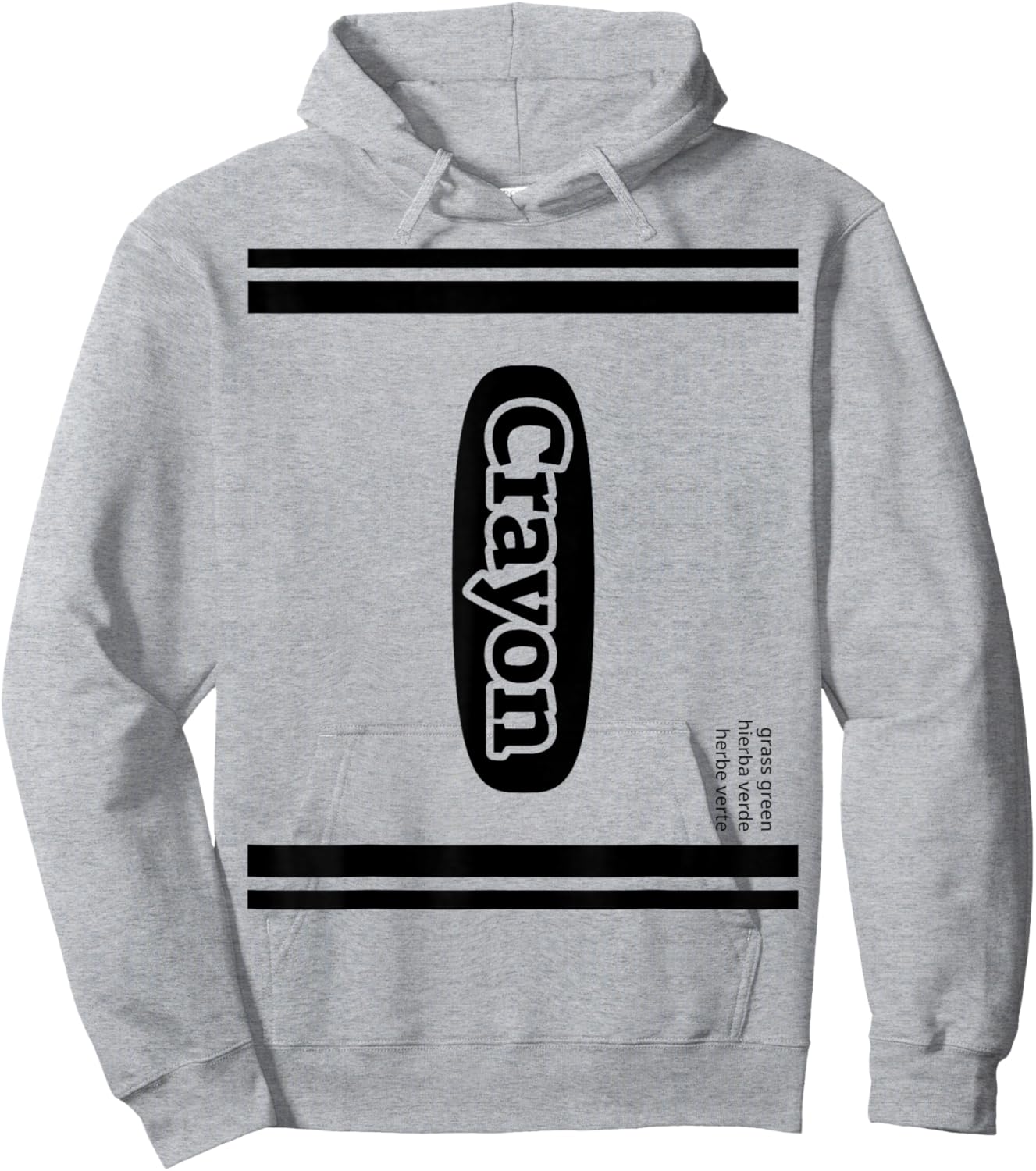 Crayon Grass Green Group Costume Hoodie - Hoodie | Ash
