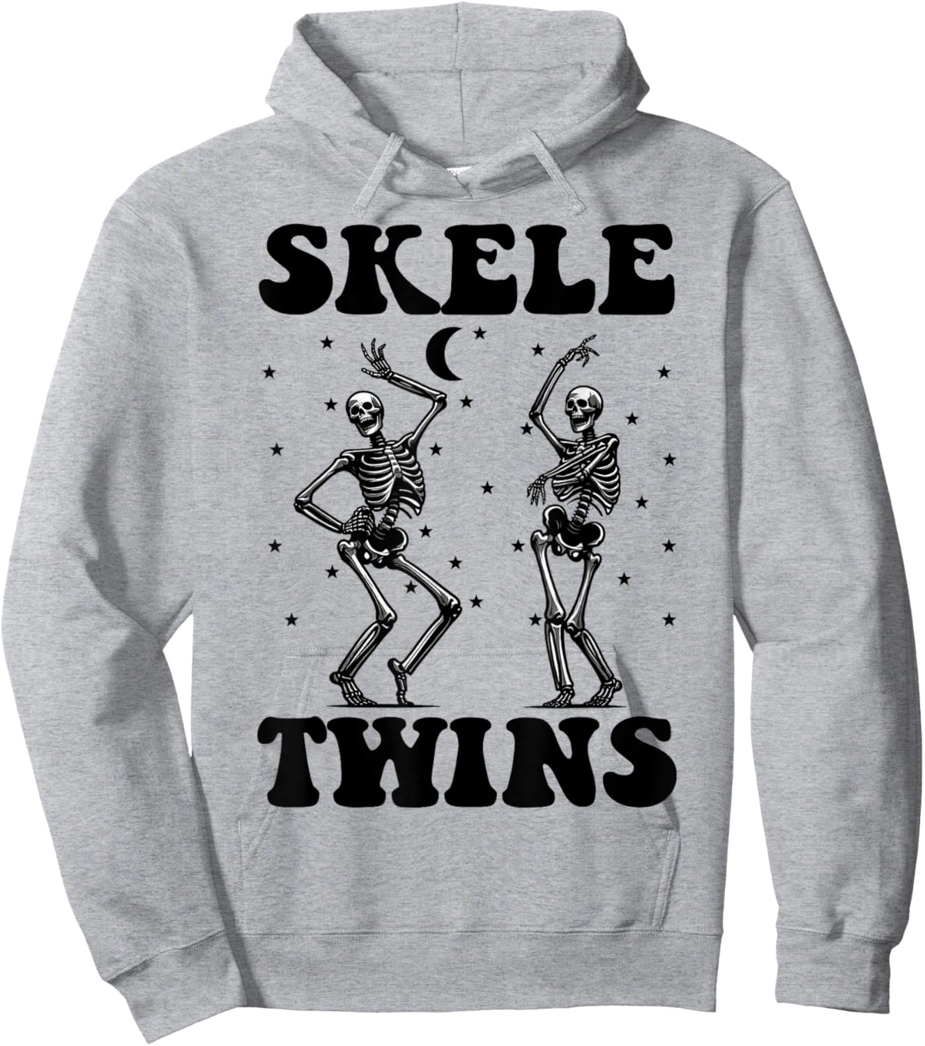 Twins Halloween Matching Skeletwins Funny Dancing Skeletons Hoodie - Hoodie | Ash