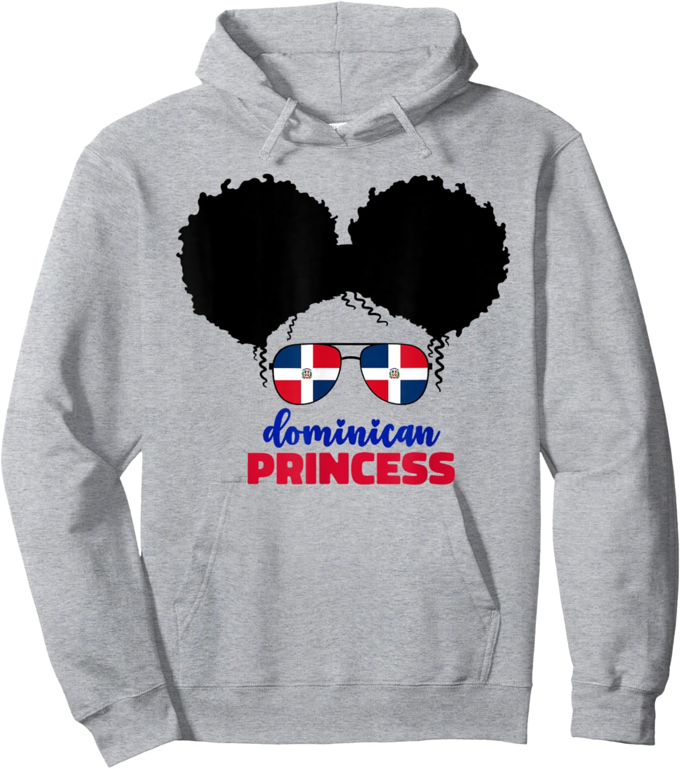Dominican Princess Girl Baby Kids Republic Dominicana Flag Hoodie - Hoodie | Ash