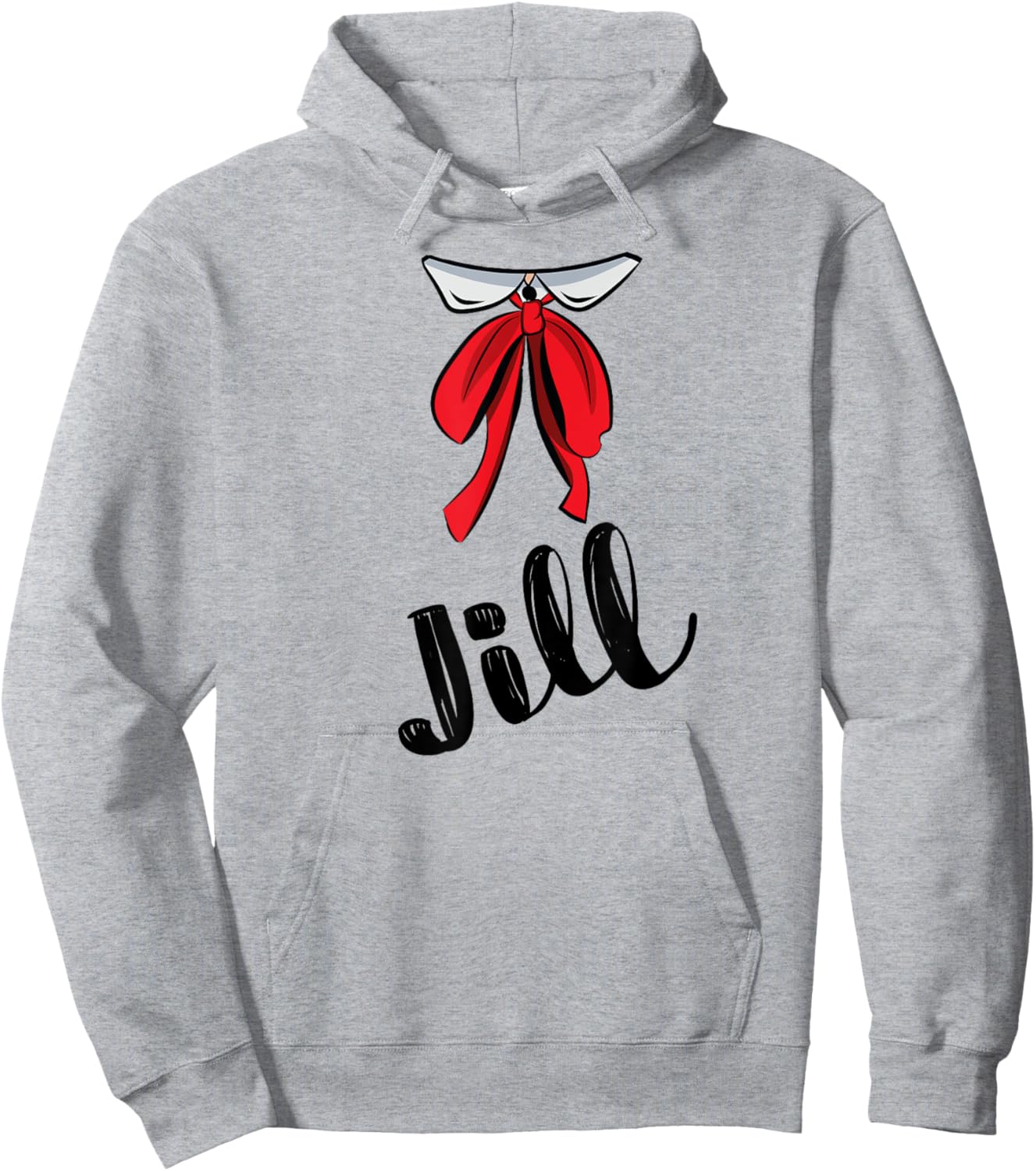 Jack and Jill Easy Matching Couple Halloween Costume 1/2 Hoodie - Hoodie | Ash