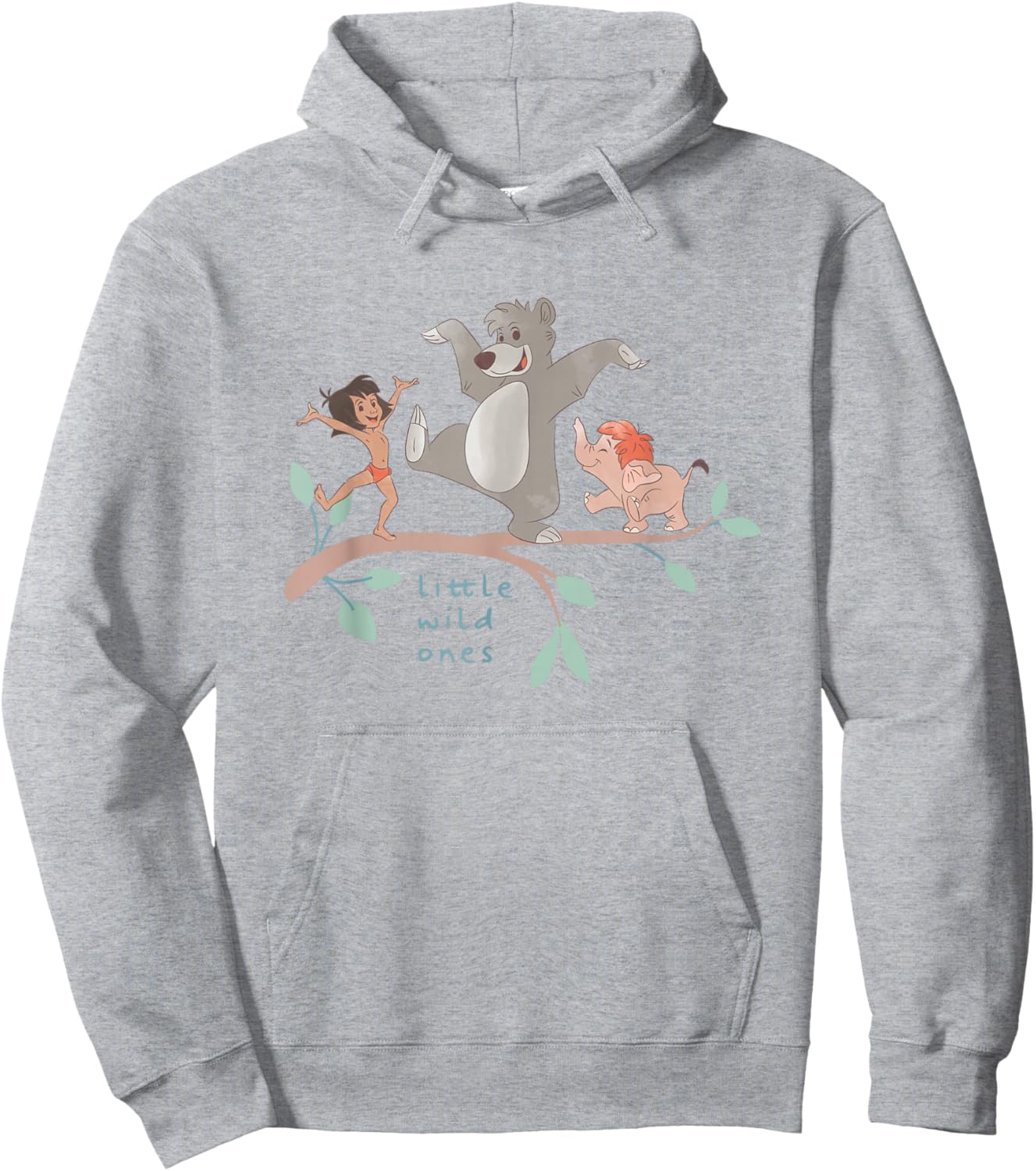 Disney The Jungle Book Little Wild Ones Best Trio Chest Logo Hoodie - Hoodie | Ash