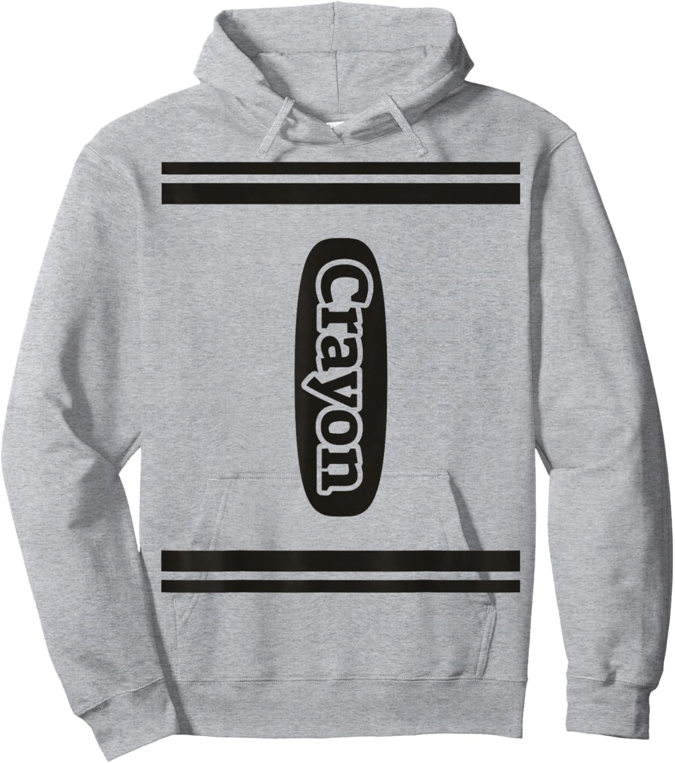 J. Walker Crayon Group Costume - Kids & Adults - Grey - Short Sleeve - Classic Fit - Polyester 100% Hoodie - Hoodie | Ash