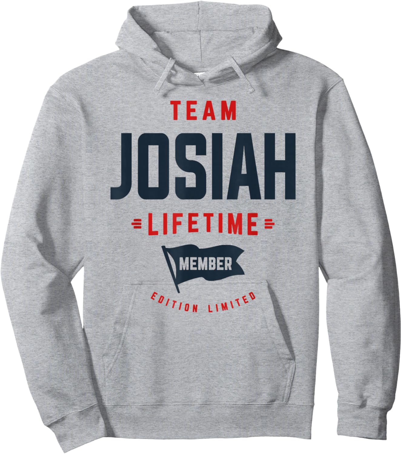 Team Josiah Lifetime Member Funny Name Josiah Hoodie - Hoodie | Ash