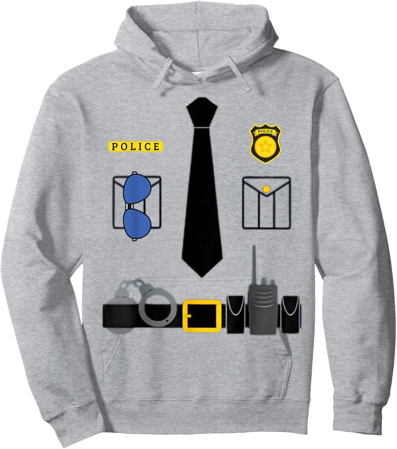 Halloween Policeman Costume Halloween Police Officer Costume Hoodie - Hoodie | Ash