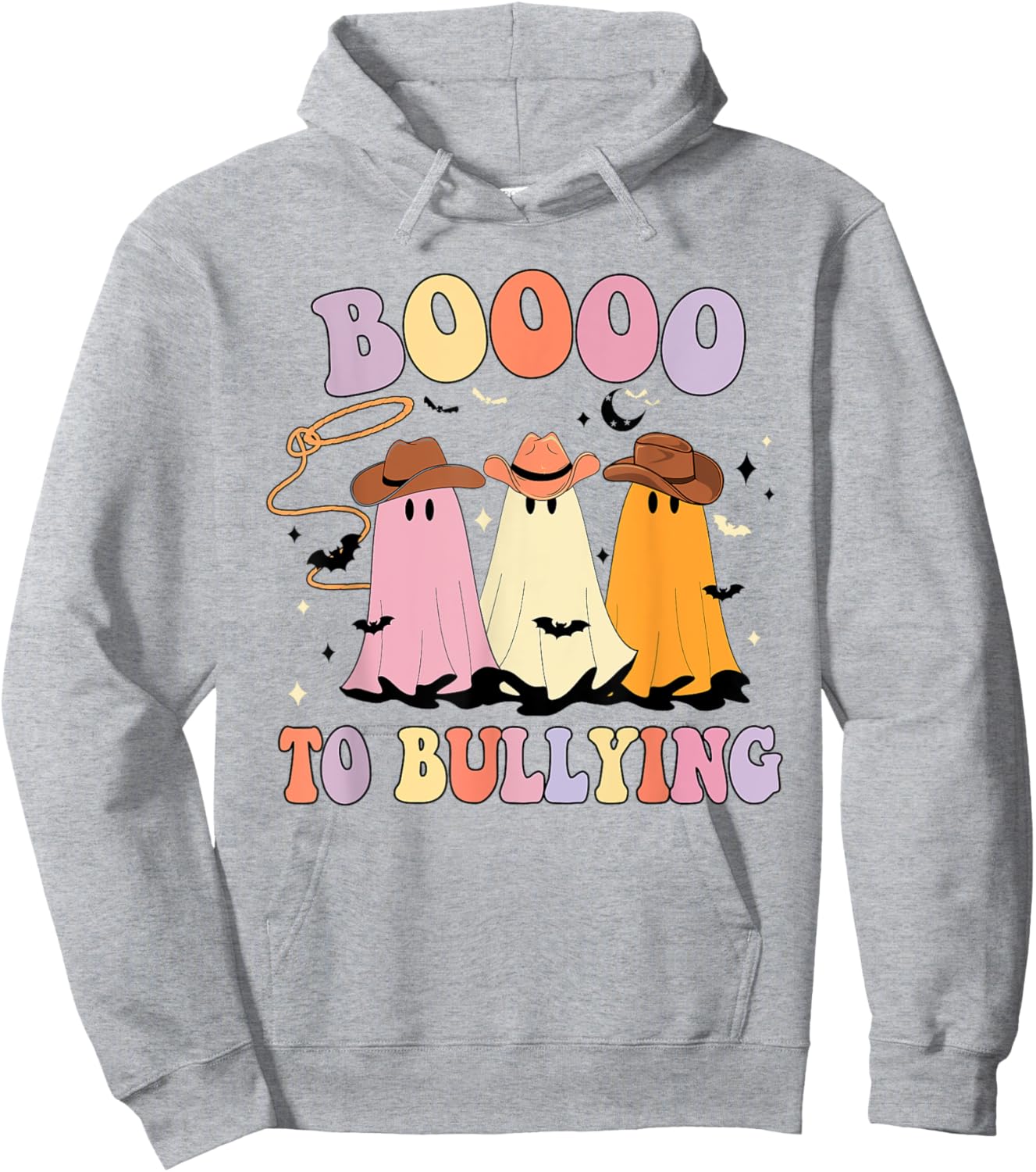 Boo To Bullying Cowboy Anti Bullying Ghost Unity Day Orange Hoodie - Hoodie | Ash