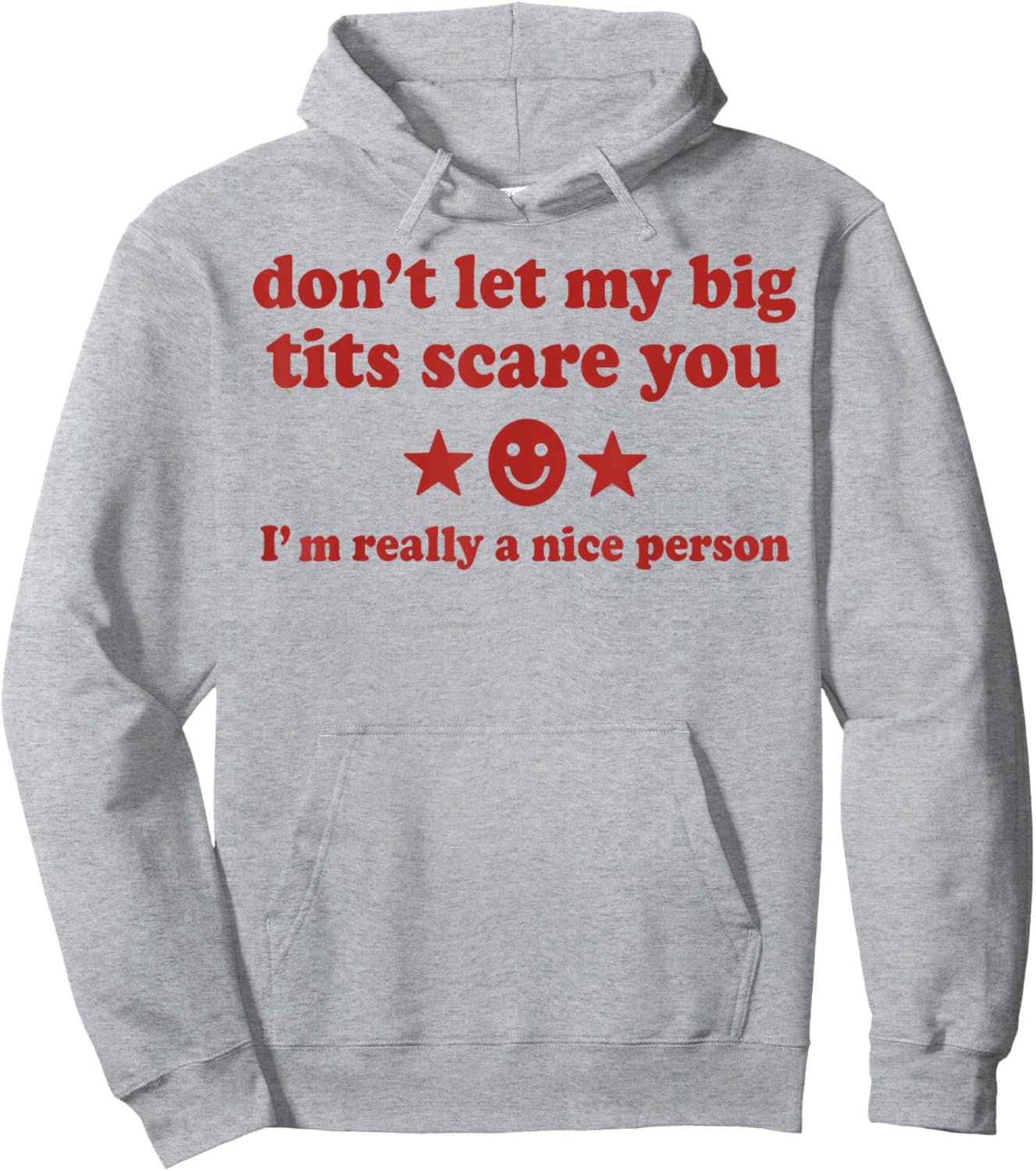 Don't Let My Big Tits Scare You I'm Really A Nice Person Hoodie - Hoodie | Ash