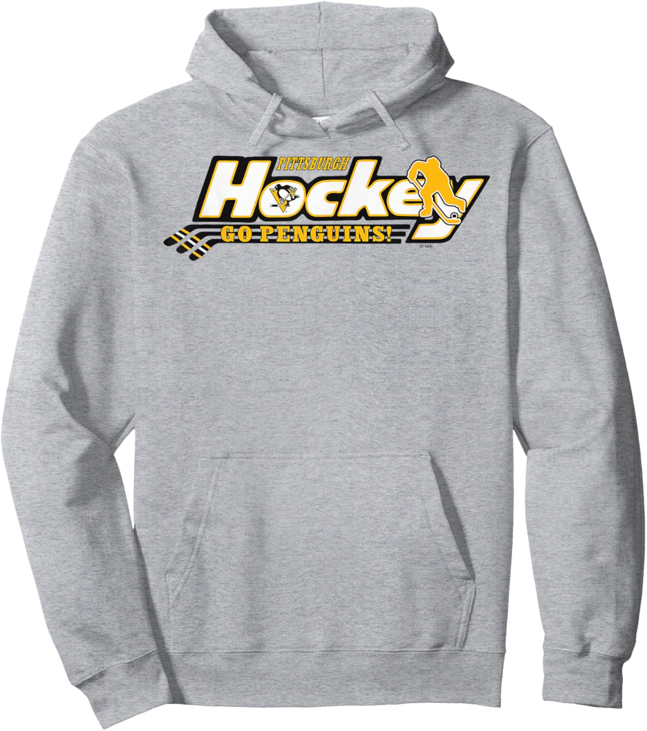 Pittsburgh Penguins Hockey Gray Officially Licensed Hoodie - Hoodie | Ash