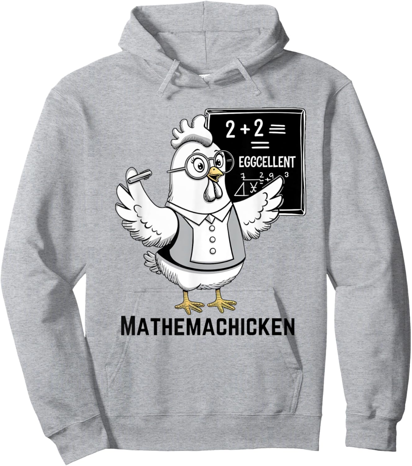 Mathemachicken Funny Chicken Math Teacher Hoodie - Hoodie | Ash
