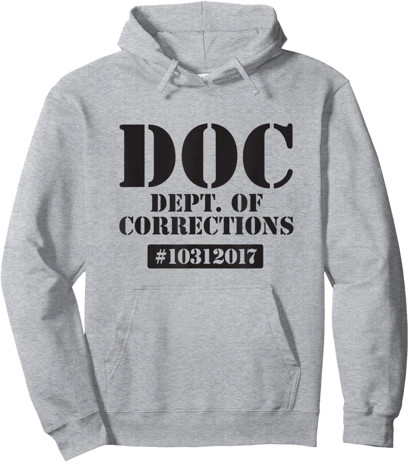 Dept of Corrections Halloween Jail Inmate Prisoner Costume Hoodie - Hoodie | Ash