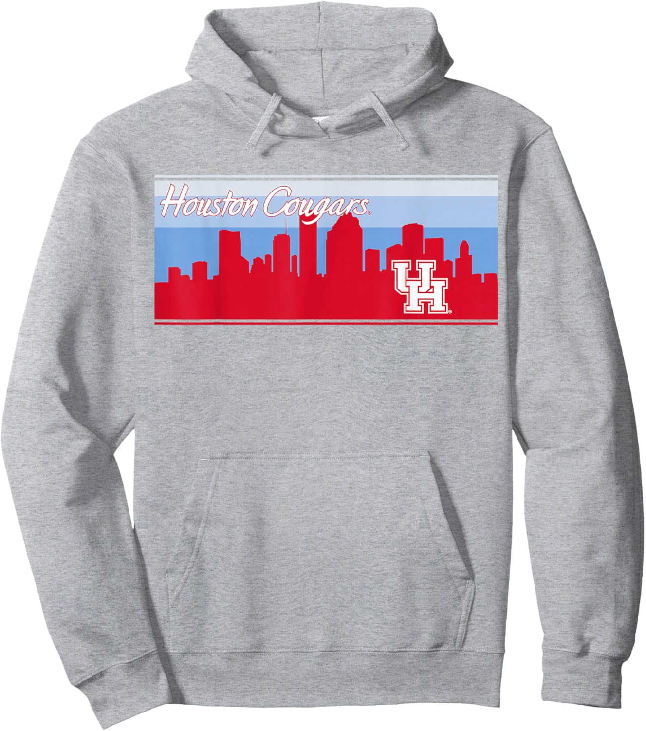 University of Houston | Houston Blue Collection Skyline Hoodie - Hoodie | Ash