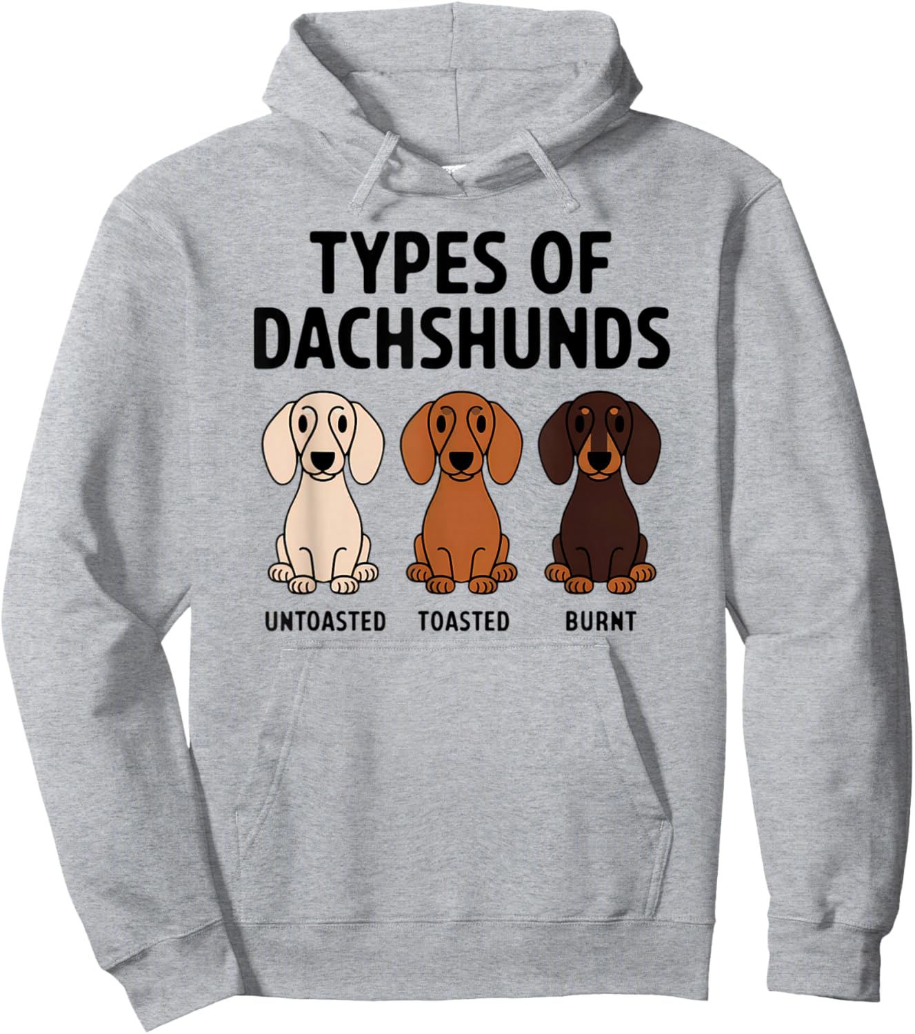 Types of Dachshund Funny Wiener Sausage Dog Hoodie - Hoodie | Ash