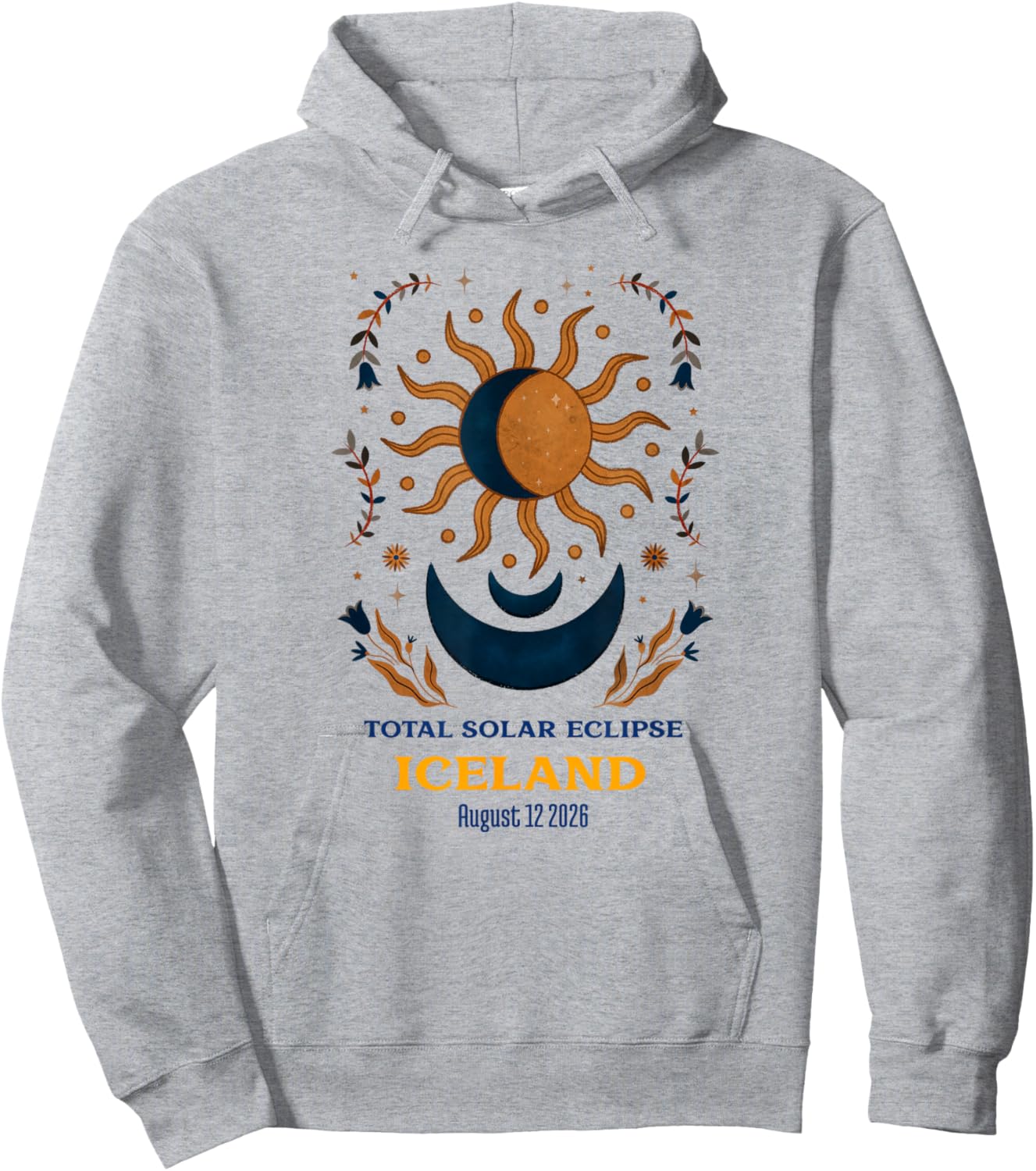 Total Solar Eclipse Iceland August 2026 Hoodie - Hoodie | Ash
