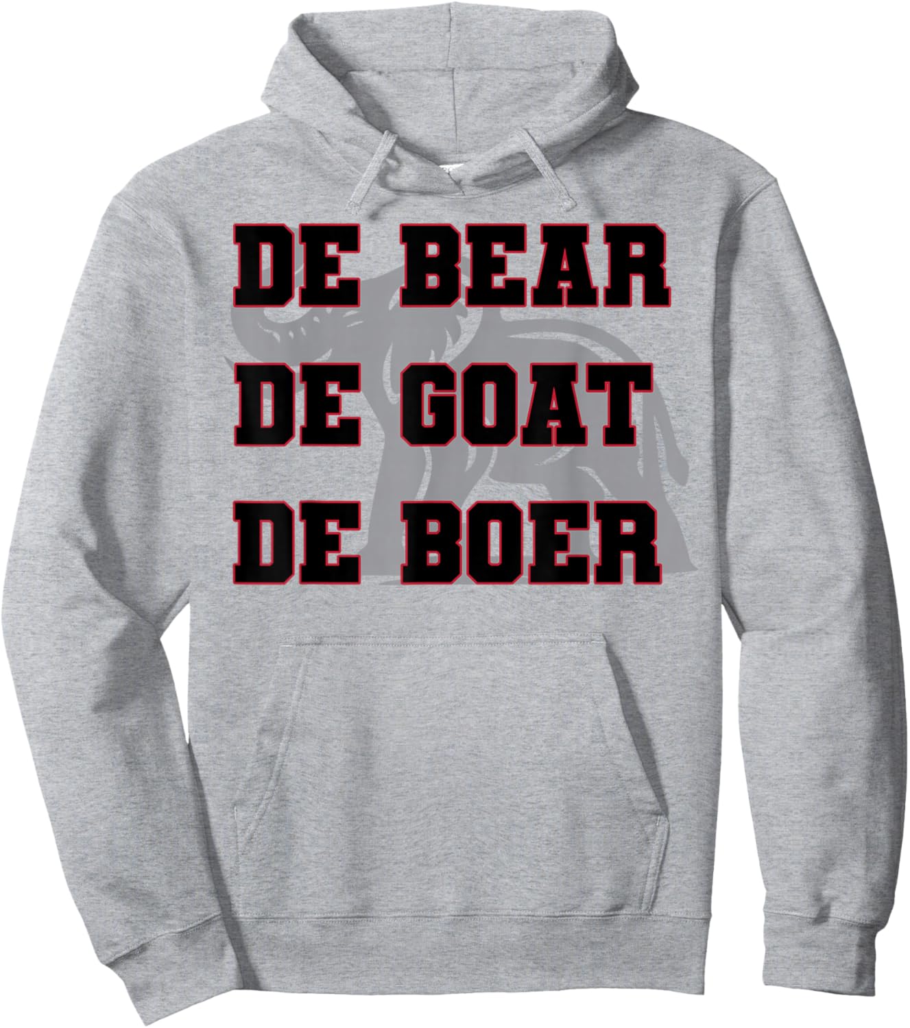 Elephant De Bear De Goat De Boer Hoodie - Hoodie | Ash