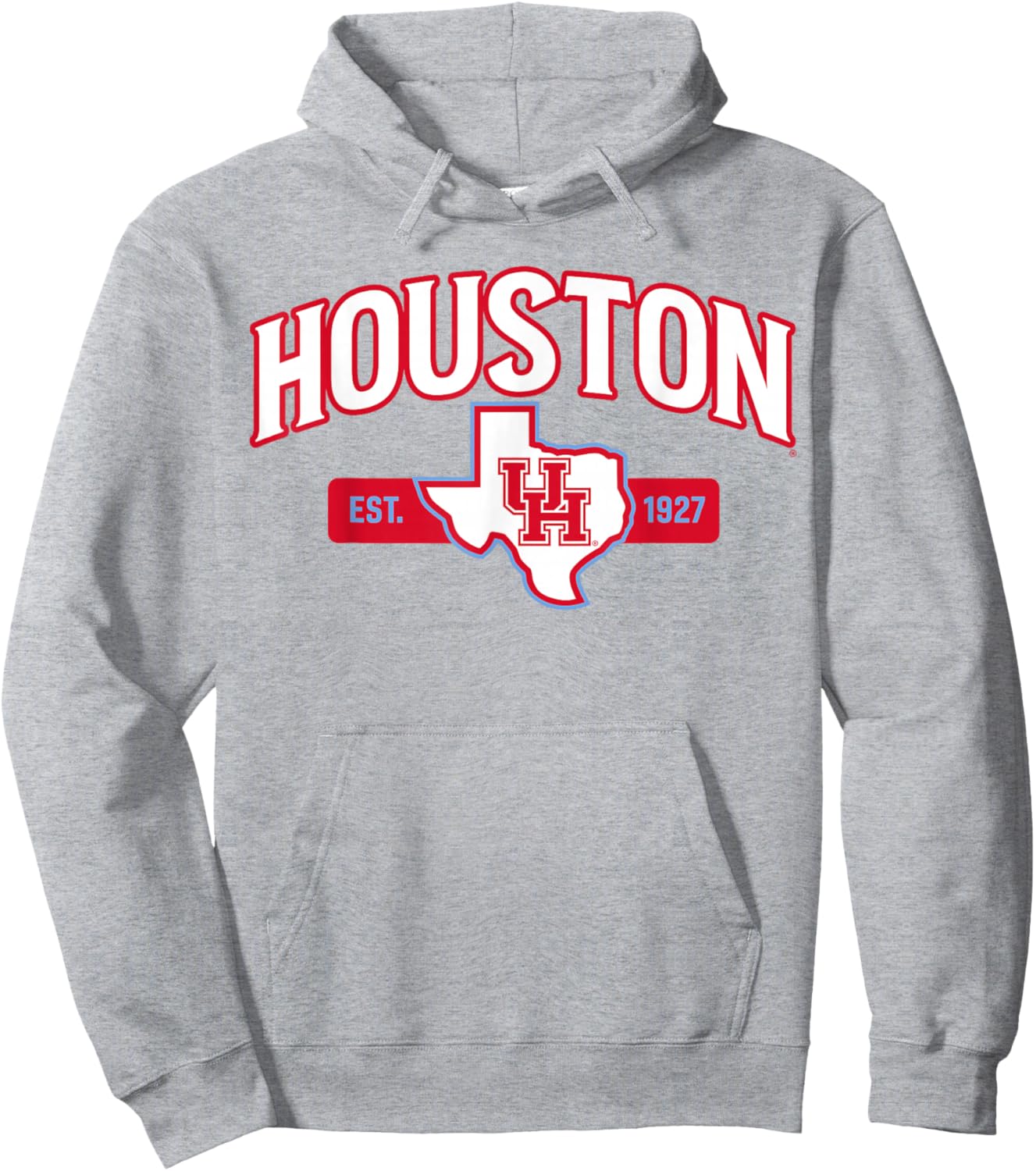 University of Houston | Houston Blue Collection State Logo Hoodie - Hoodie | Ash